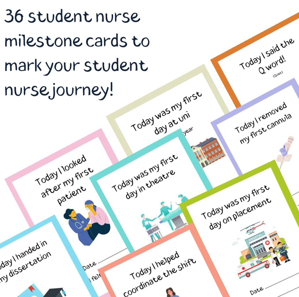 Student Nurse Milestone Cards (A6)