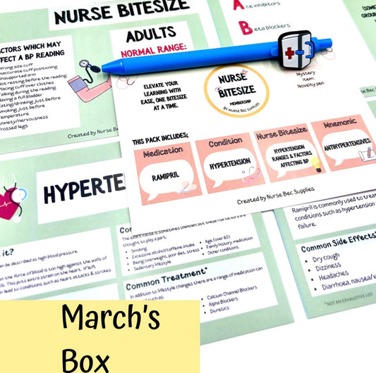 Nurse Bitesize - MARCH (one off box)