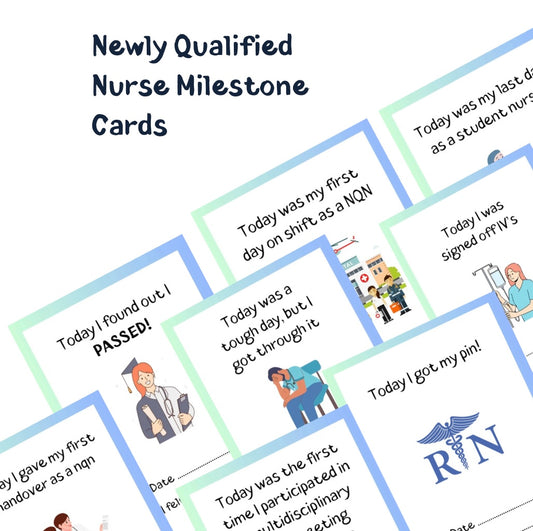 Newly Qualified Nurse Milestone Cards (A6) PRE ORDER