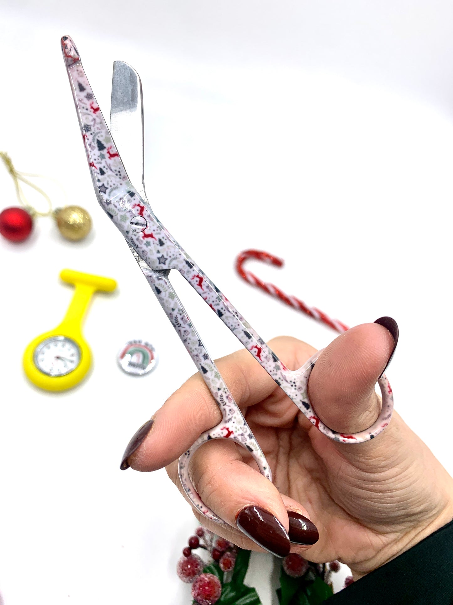 Christmas Scissors- Festive White