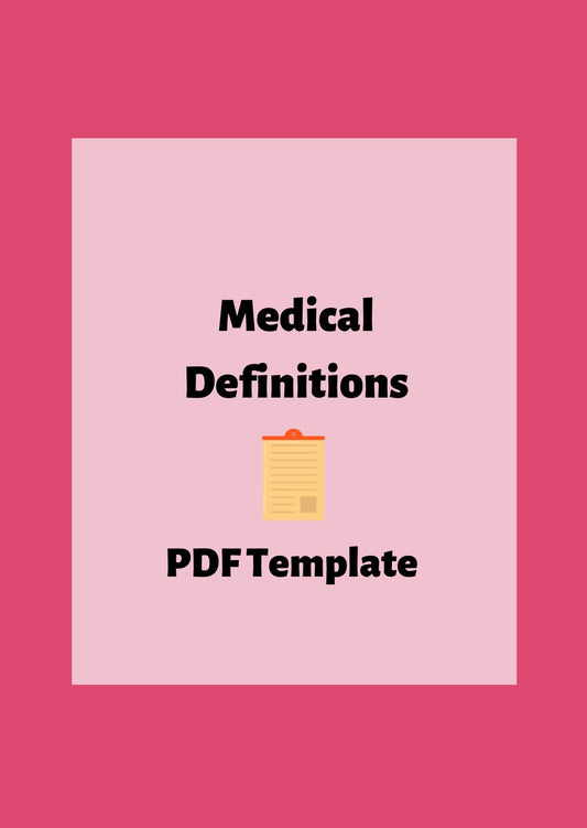Medical Terminology Template (DIGITAL)