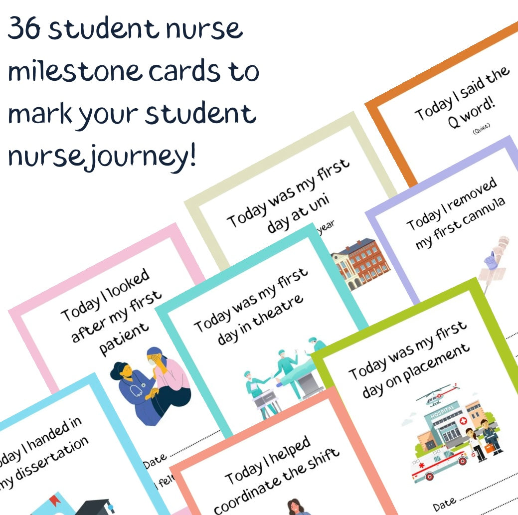 Student Nurse Milestone Cards (A6) PRE ORDER