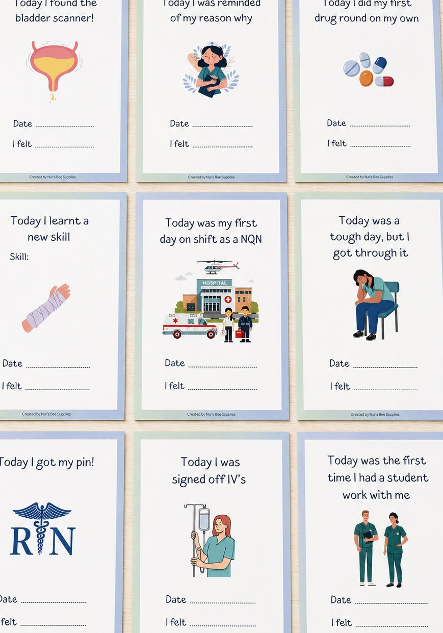 Newly Qualified Nurse Milestone Cards (A6)