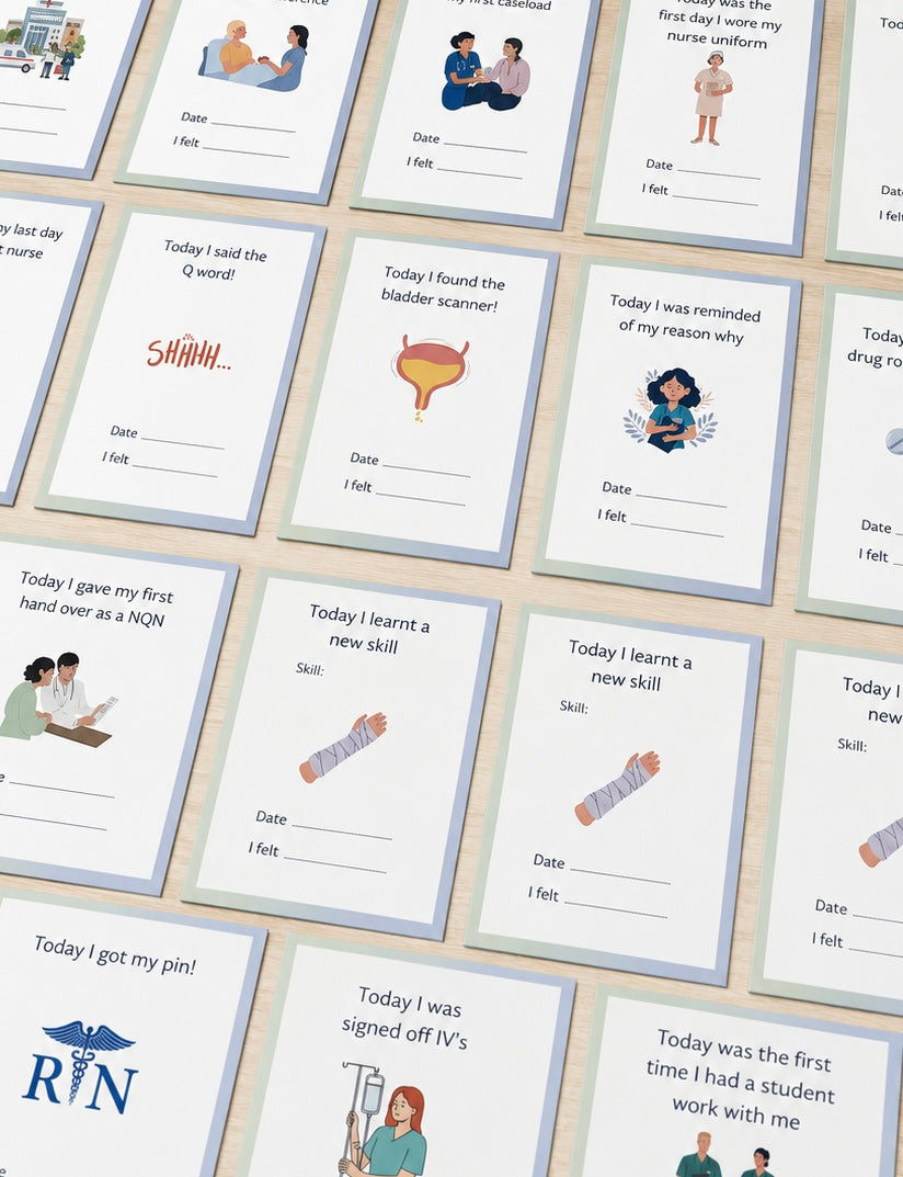 Newly Qualified Nurse Milestone Cards (A6)