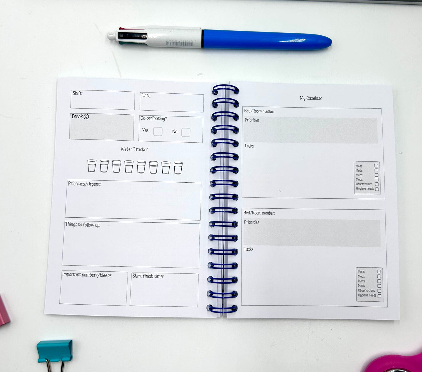 Shift Notes (For shift workers) – Nurse Bec Supplies