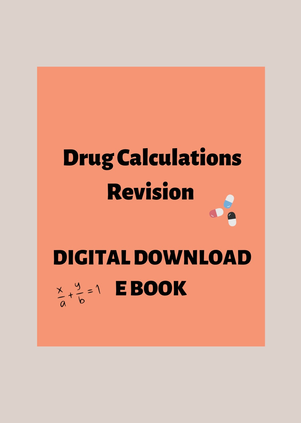 Drug Calculations Revision E Book (DIGITAL PDF) – Nurse Bec Supplies
