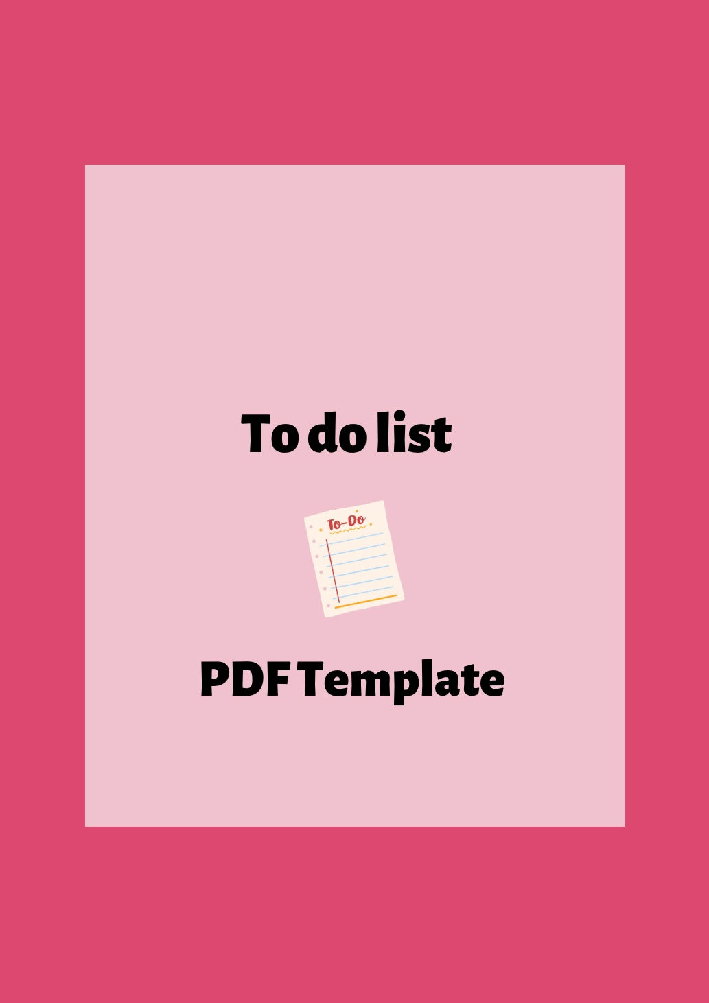 To Do List (DIGITAL)