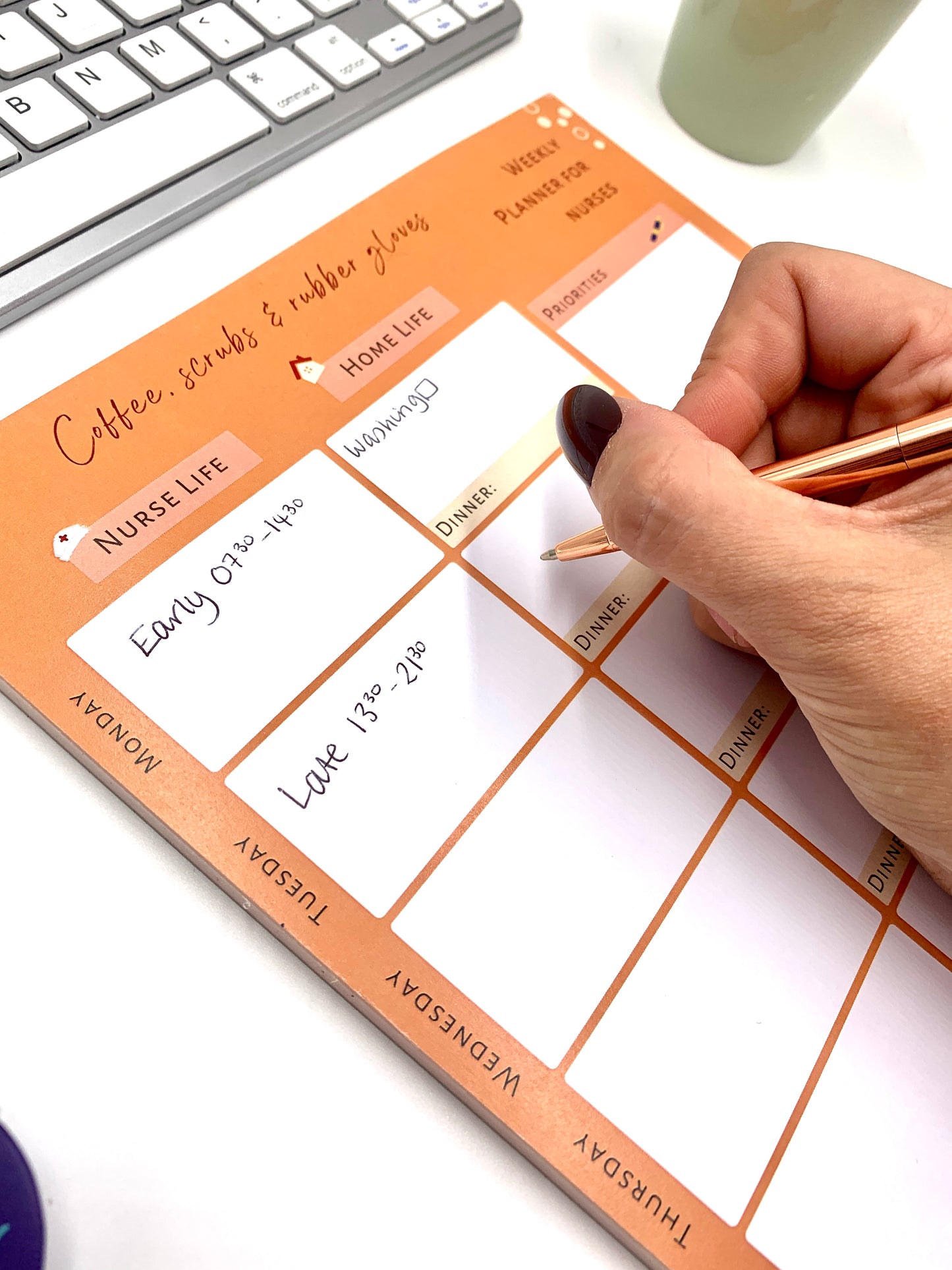 Weekly Planner for Nurses (tear off pad)